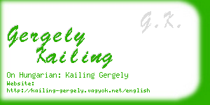 gergely kailing business card